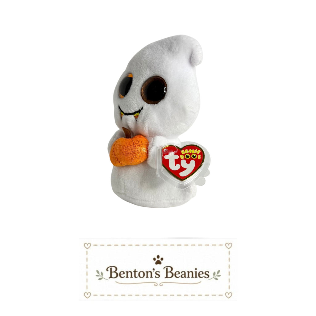 Scream the Ghost TY Beanie Boo | Mint Heart Tags