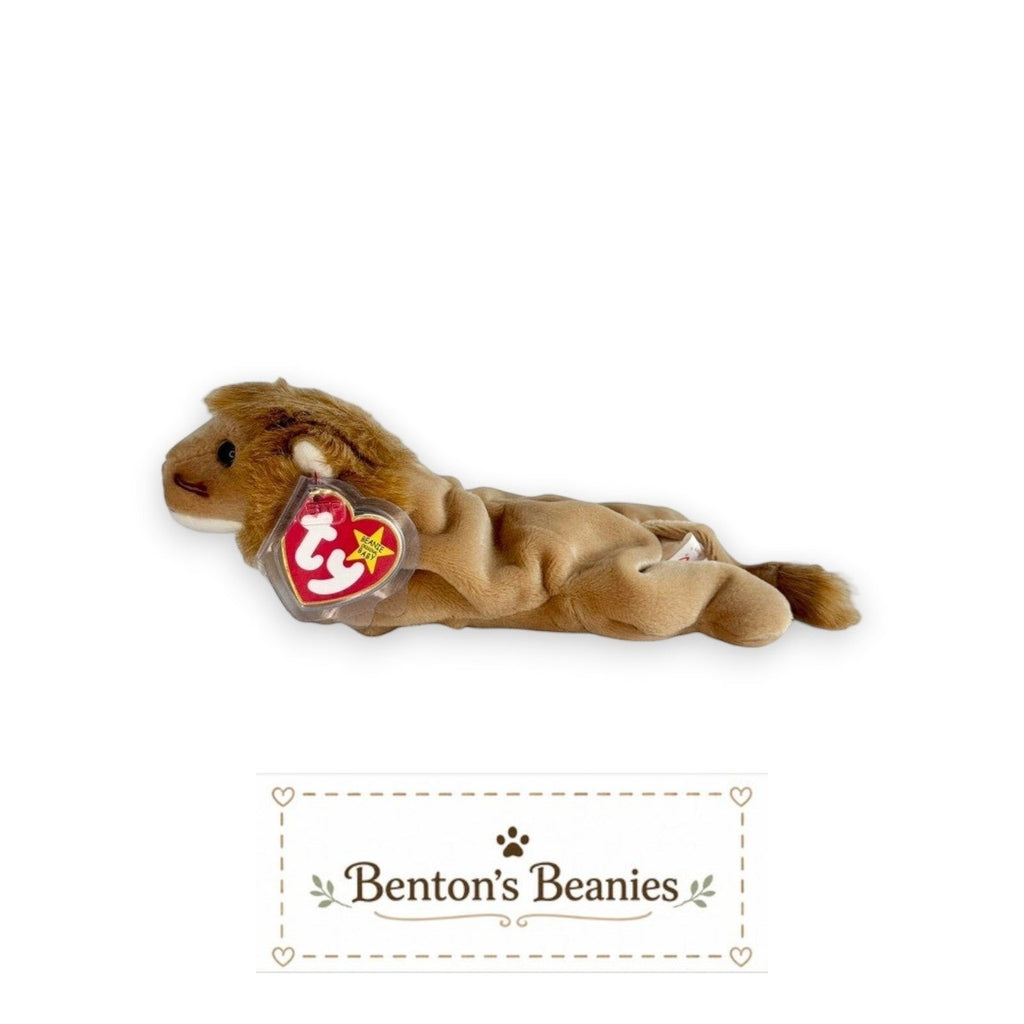 Roary the Lion TY Beanie Baby | Mint Heart & Tush Tag
