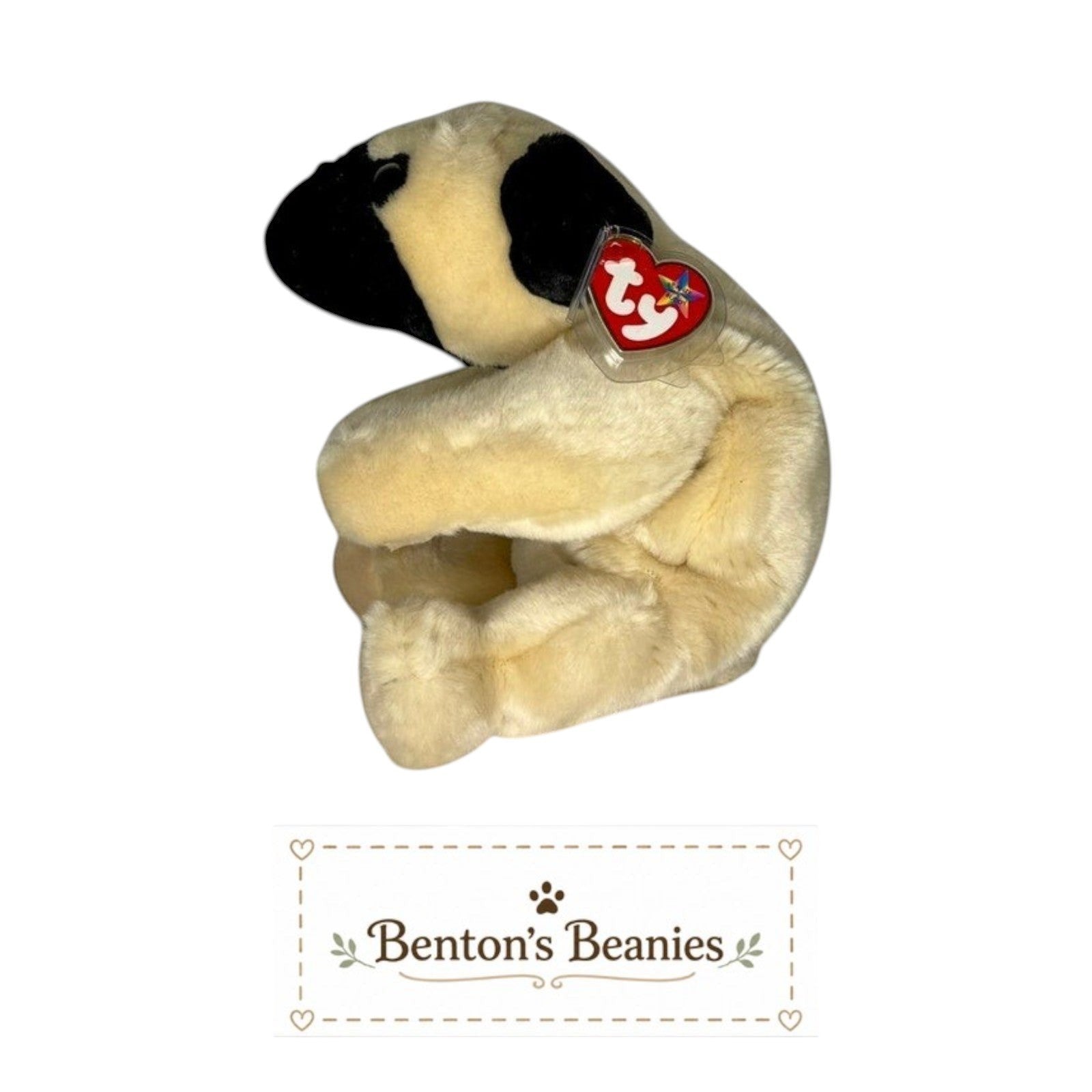 Pugsly the Pug TY Beanie Buddies | Mint Tags