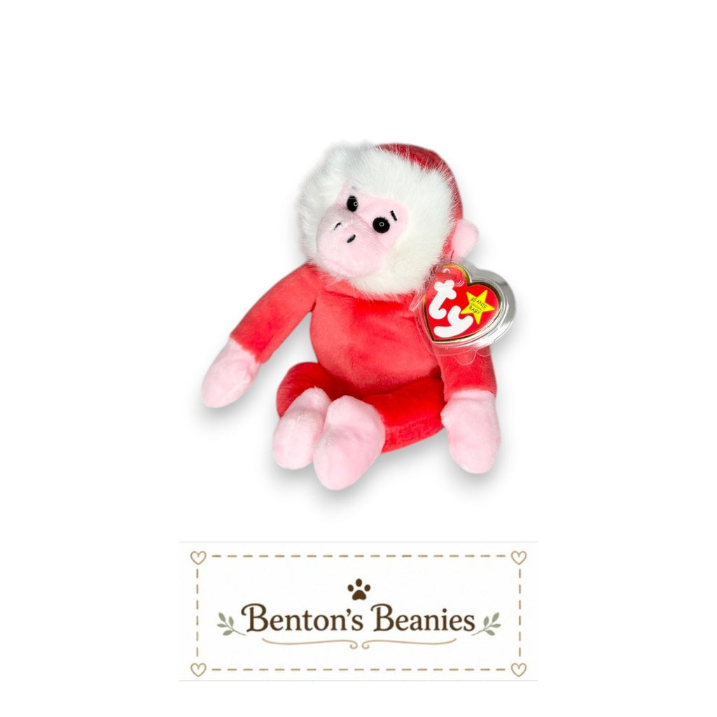 Foster the Monkey TY Beanie Baby | Mint Heart & Tush Tag