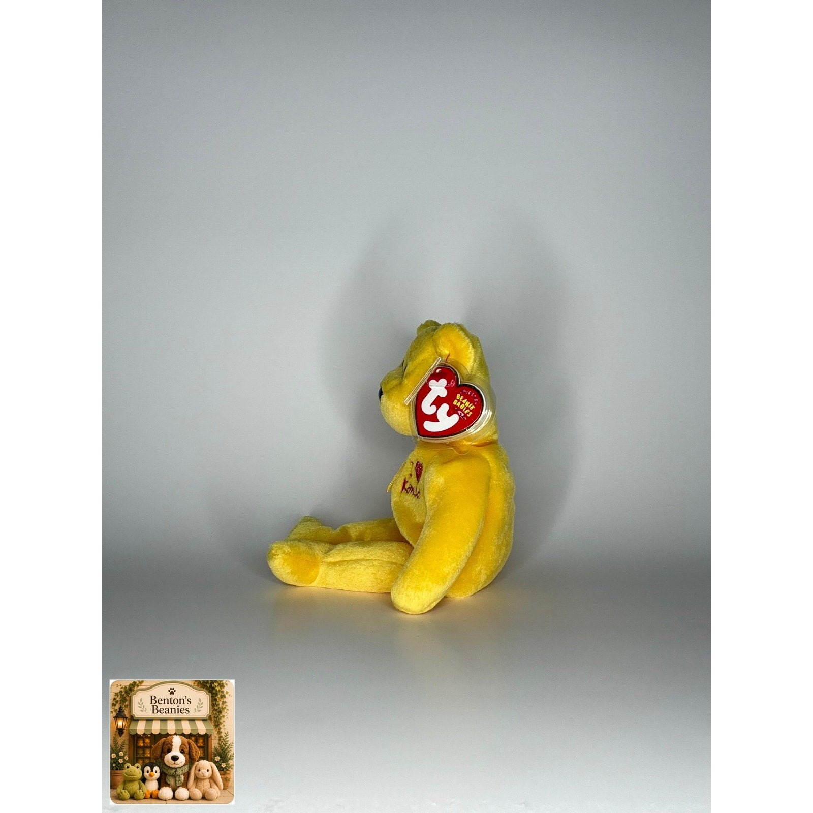 Kansas the Bear TY Beanie Baby | Mint Heart and Tush Tag