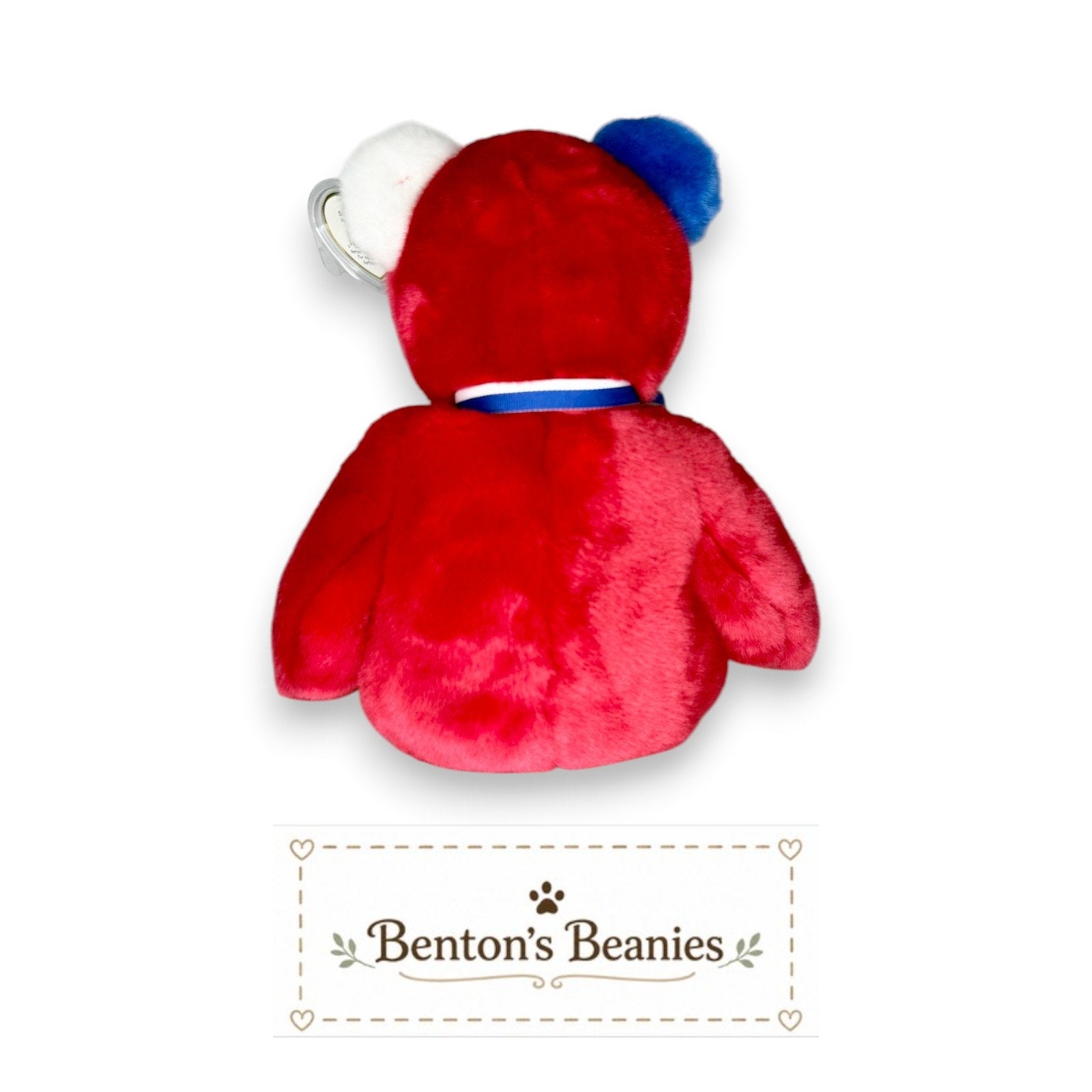 America the Bear TY Beanie Buddies | Mint Heart & Tush Tags