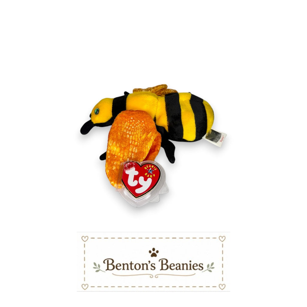 Buzzie the Bee TY Beanie Baby | Mint Heart & Tush Tag