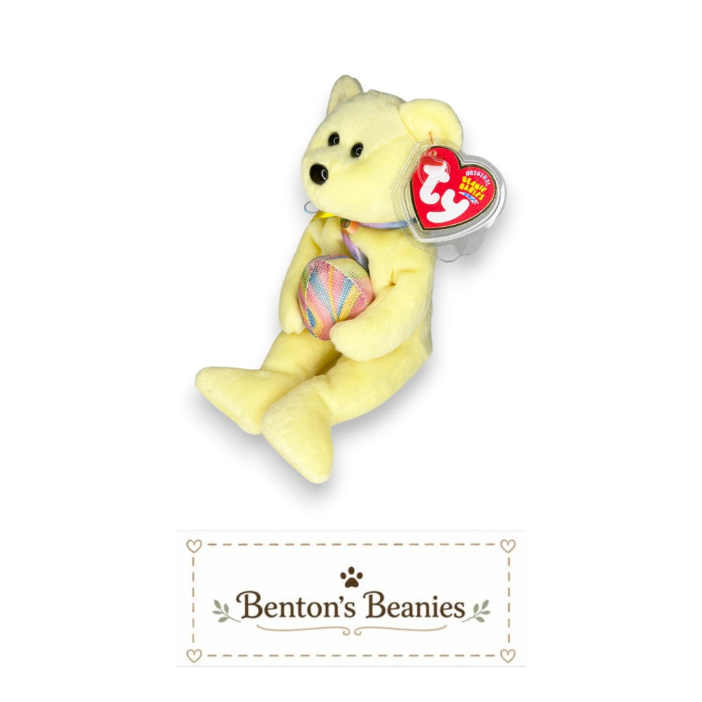 Eggbeart the Bear TY Beanie Baby | Mint Heart & Tush Tag
