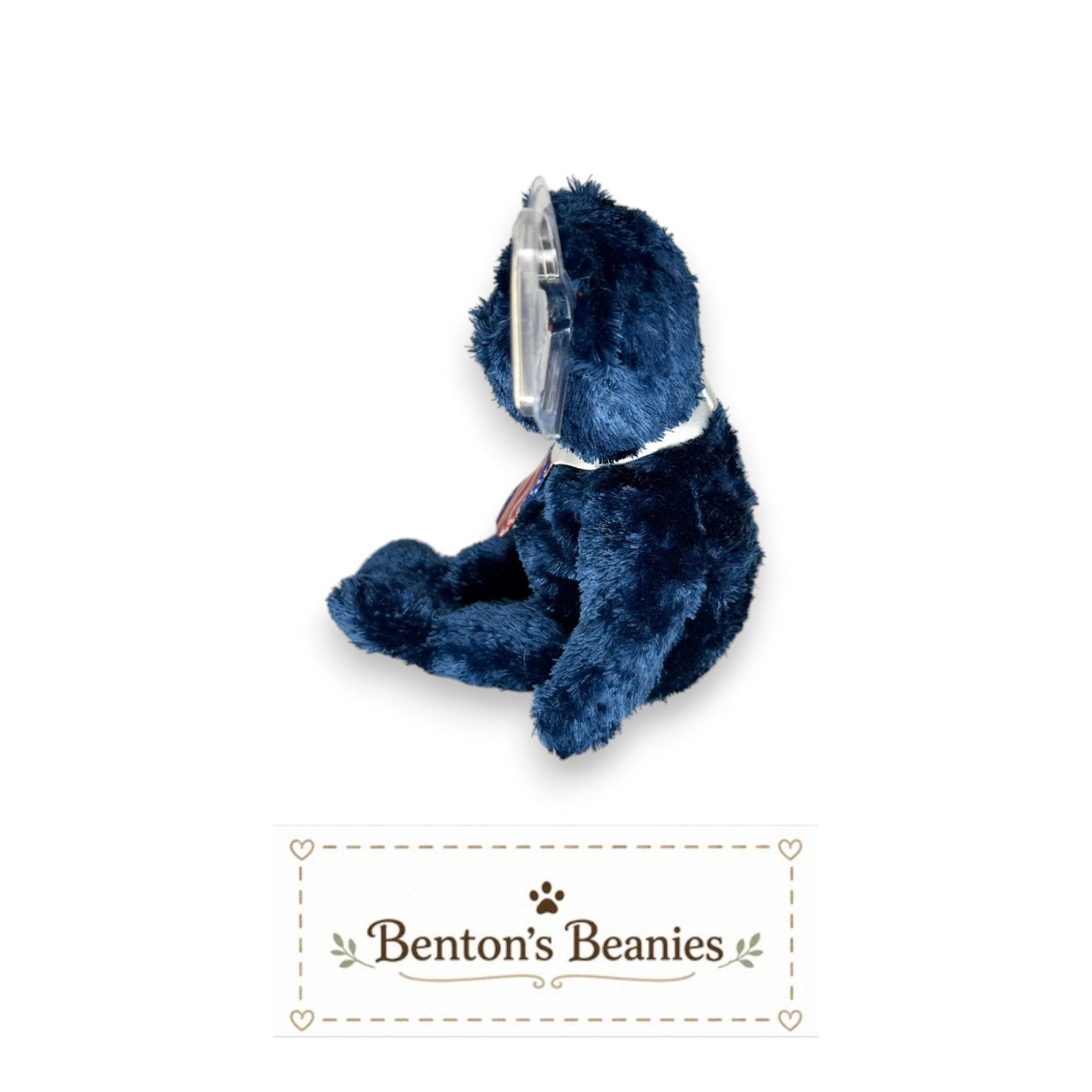 Pops the Bear TY Beanie Baby | Mint Heart & Tush Tag