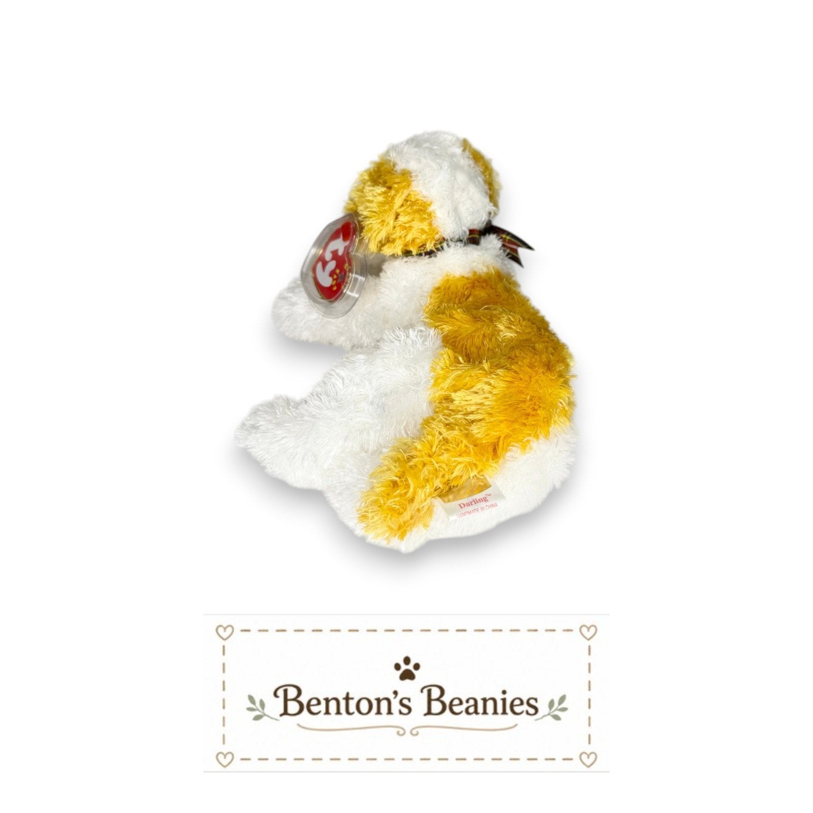 Darling the Dog TY Beanie Baby | Mint Heart & Tush Tag