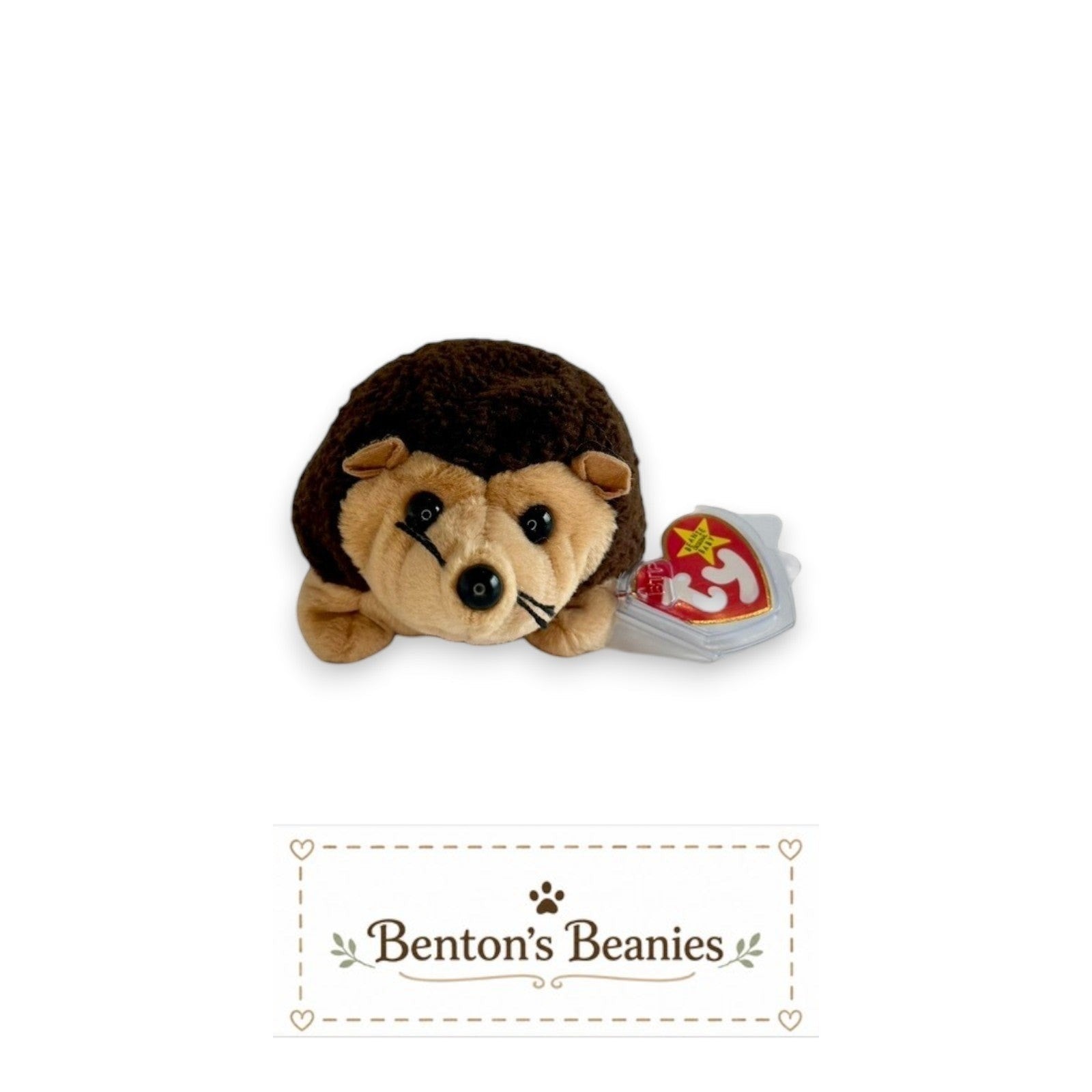 Prickles the Hedgehog TY Beanie Baby | Mint Heart & Tush Tag