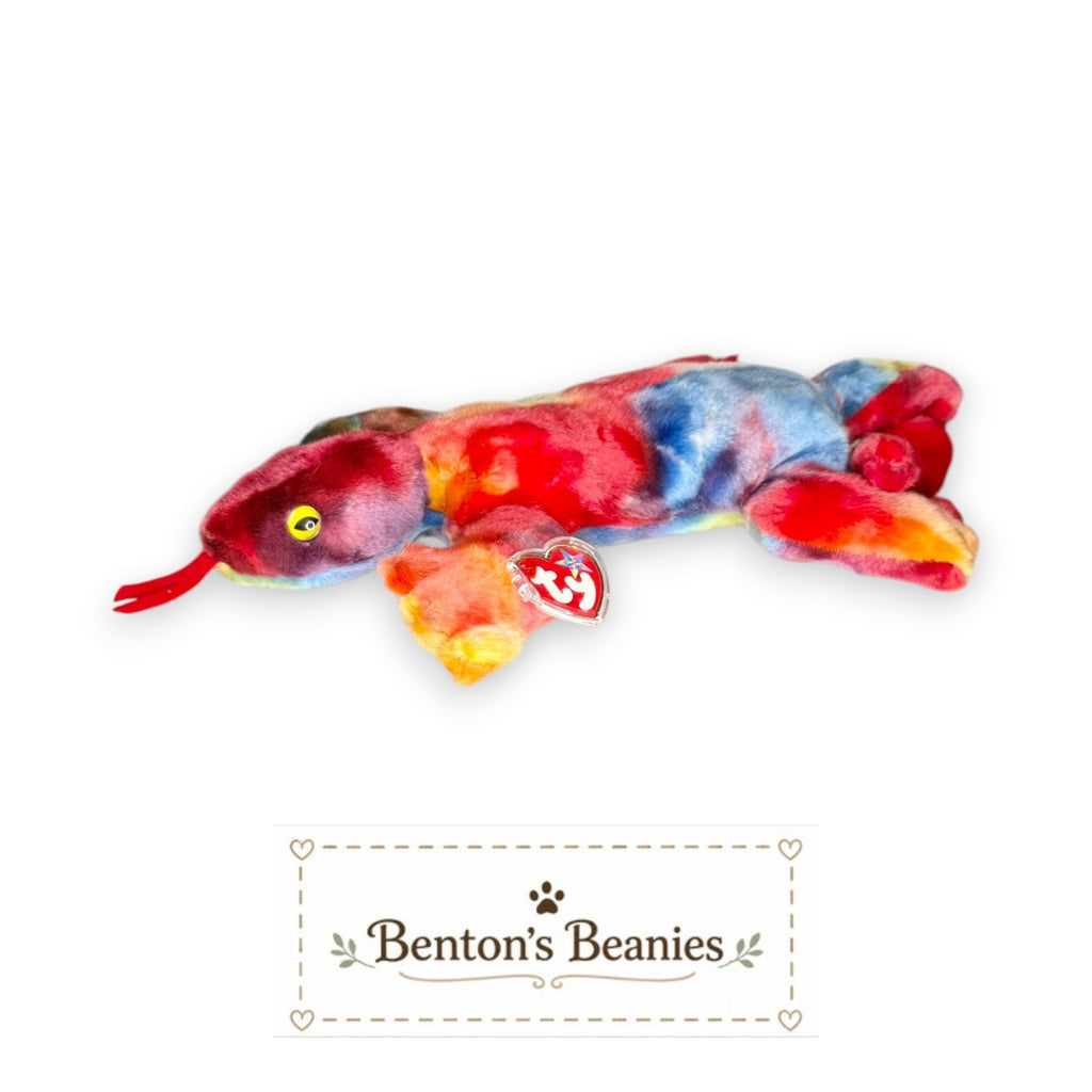 Lizzie the Lizard TY Beanie Buddies | Mint Heart & Tush Tags