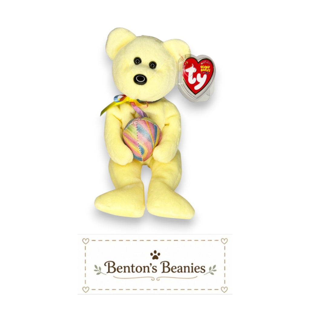 Eggbeart the Bear TY Beanie Baby | Mint Heart & Tush Tag