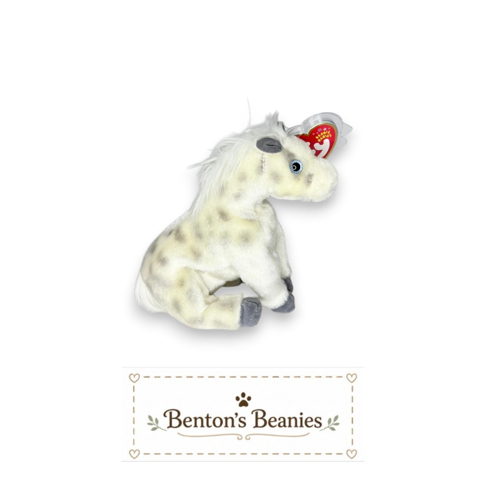 Lightning the Horse TY Beanie Baby | Mint Heart & Tush Tag