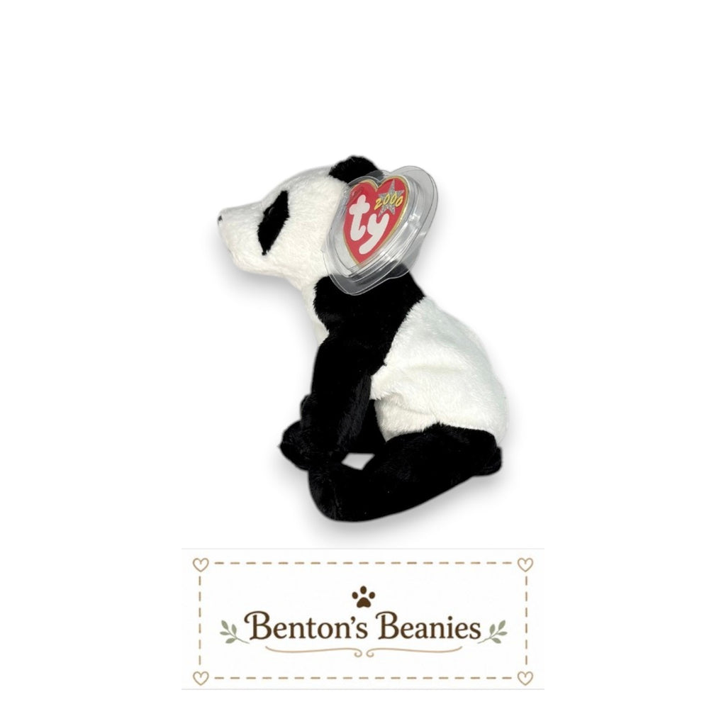 China the Panda Bear TY Beanie Baby | Mint Heart & Tush Tag