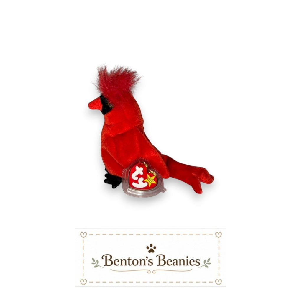Mac the Cardinal TY Beanie Baby | Mint Heart & Tush Tag