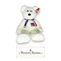 Libearty the Bear TY Beanie Buddies | Mint Heart & Tush Tag
