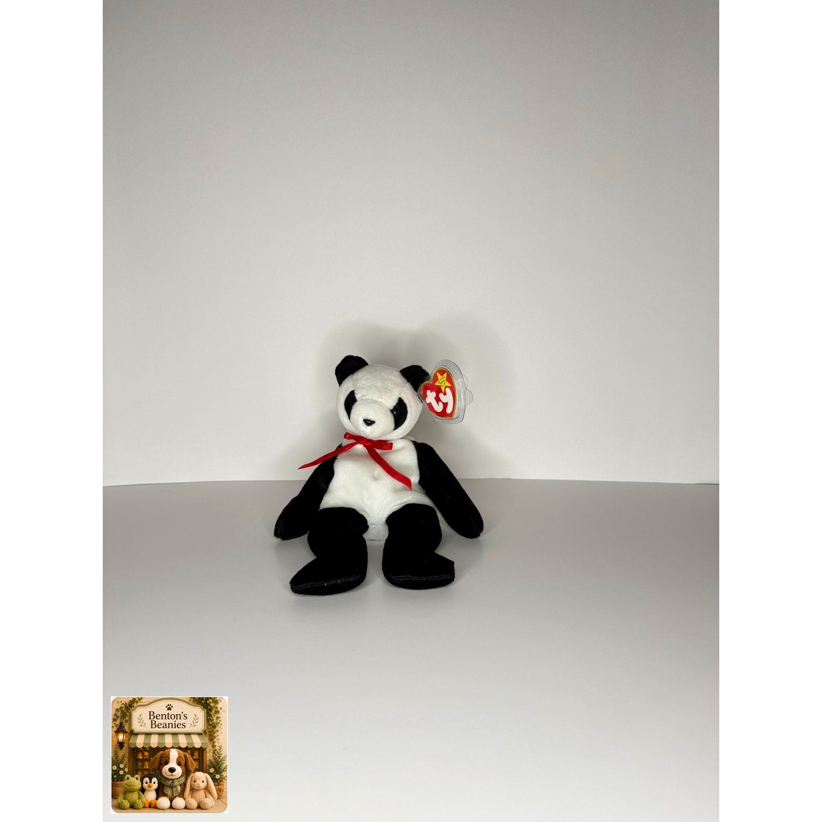 Fortune the Bear TY Beanie Baby | Mint Heart & Tush Tag