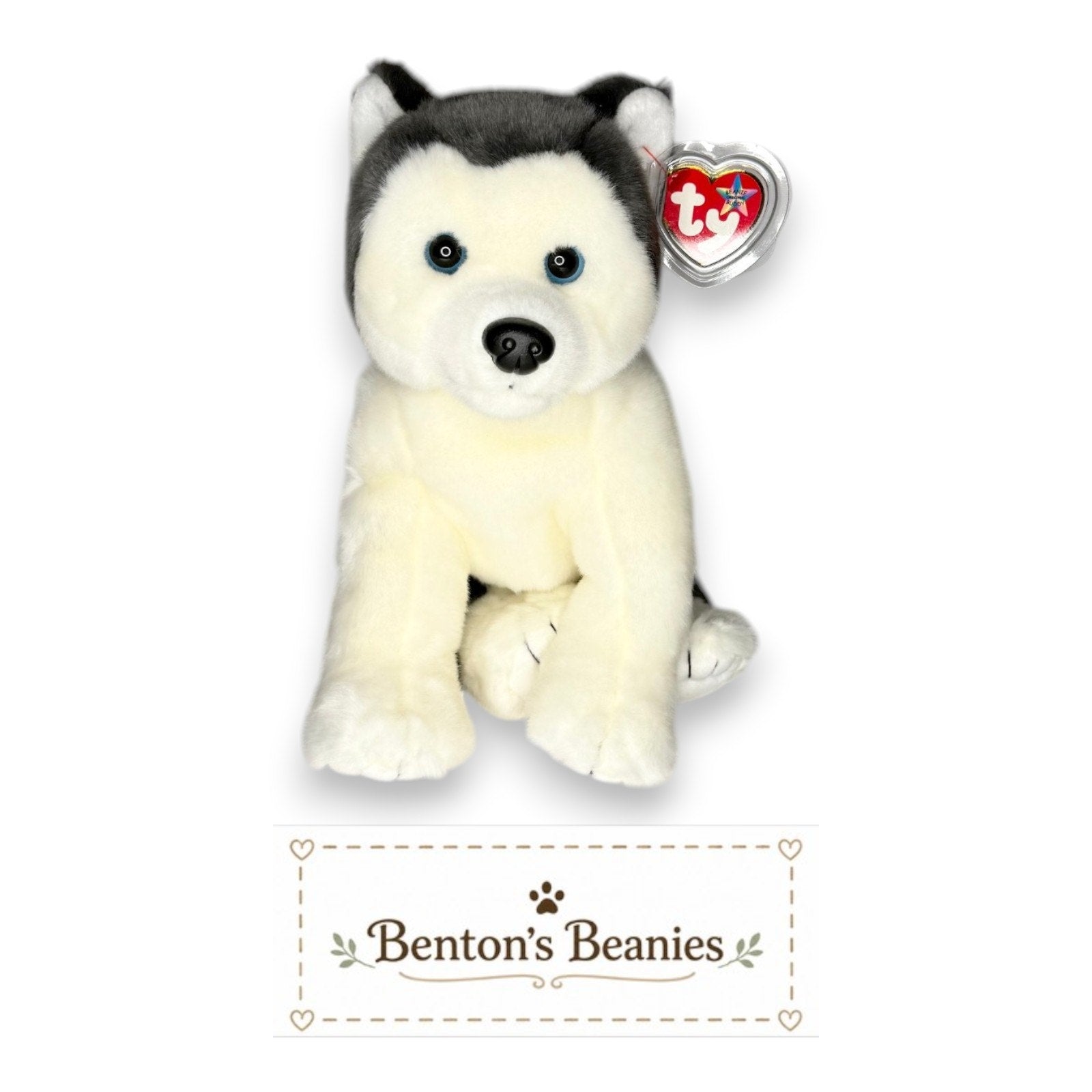 Nanook the Dog TY Beanie Buddies | Mint Heart & Tush Tags