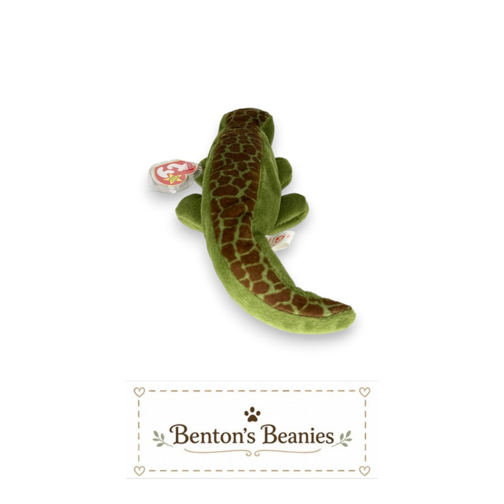 Ally the Alligator TY Beanie Baby | Mint Heart & Tush Tag
