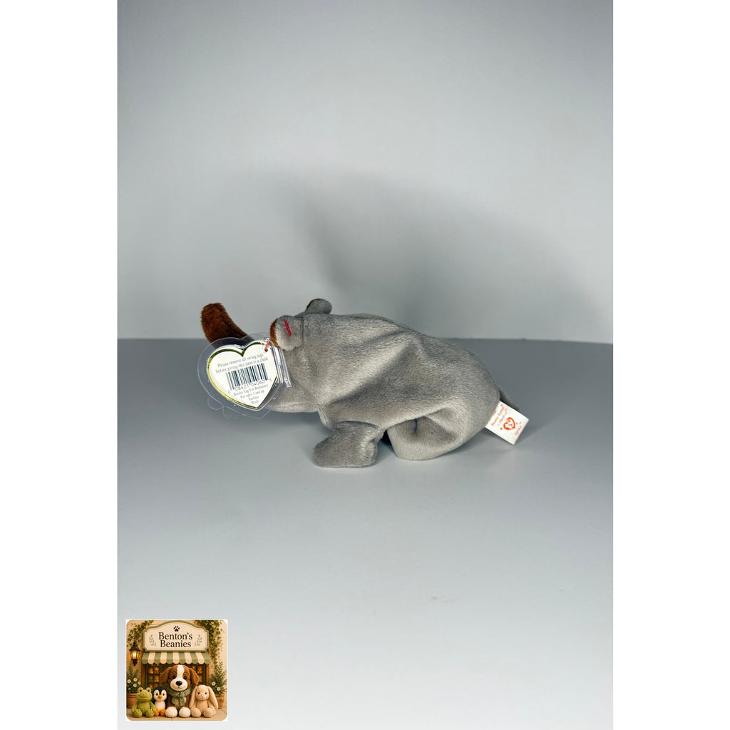 Spike the Rhinoceros TY Beanie Baby | Mint Heart & Tush Tag