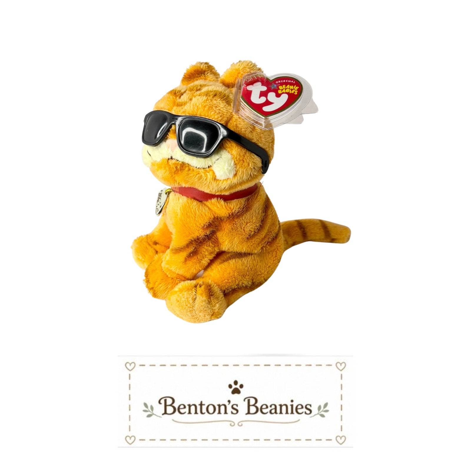 Garfield the Cool Cat TY Beanie Baby | Heart & GOOD Tush Tag