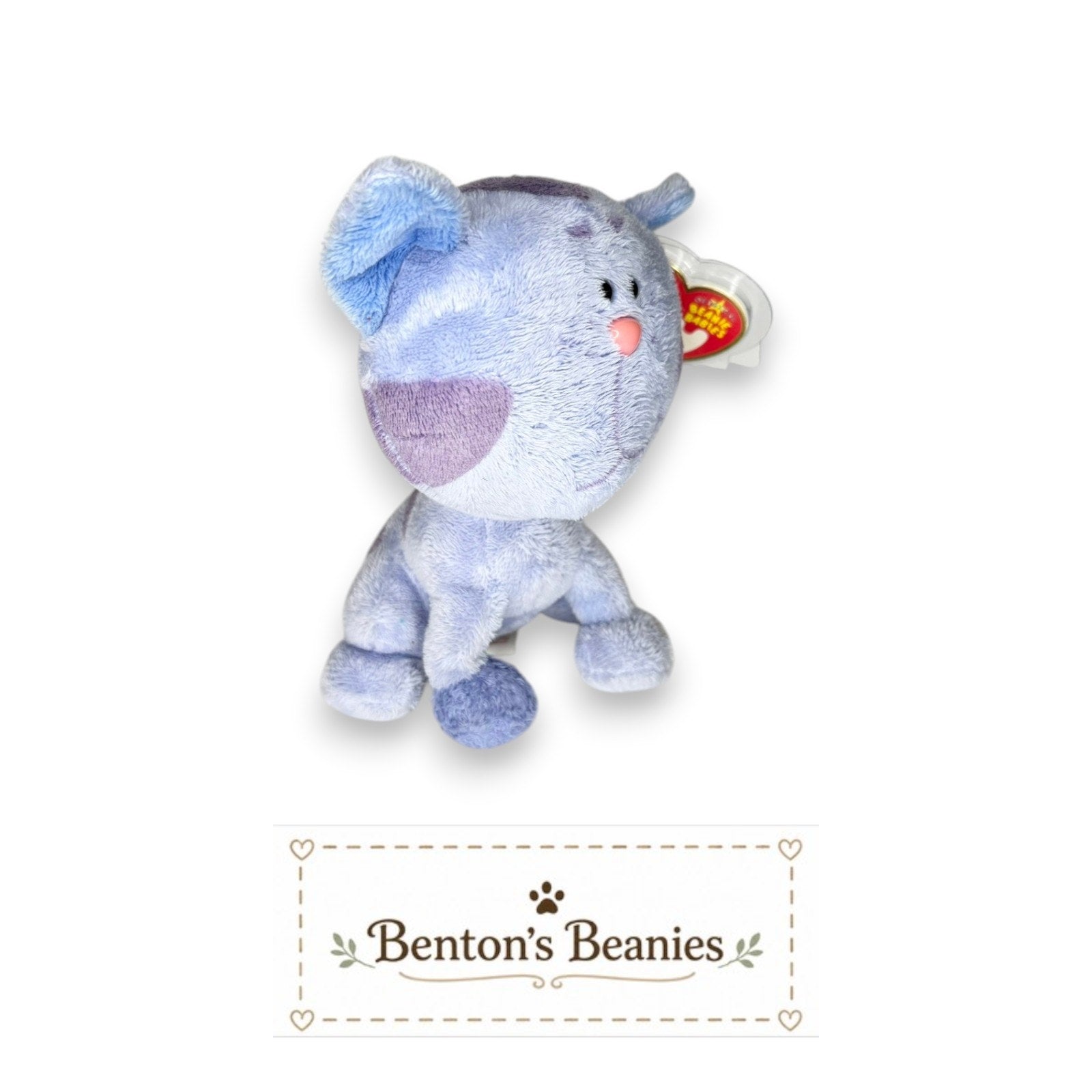 Periwinkle | Blue's Clues TY Beanie Baby | Mint Heart Tag
