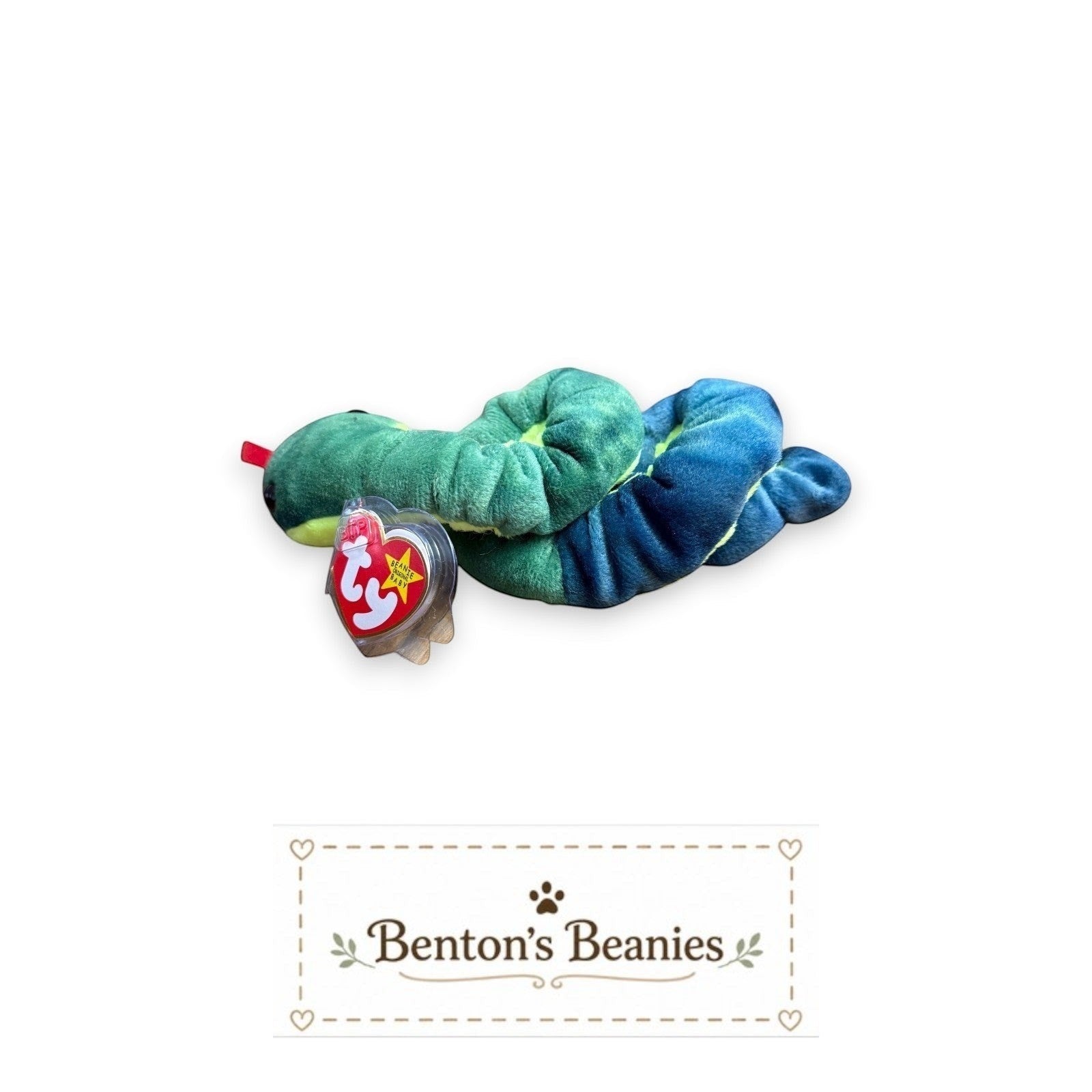 Hissy the Snake TY Beanie Baby | Mint Heart & Tush Tag