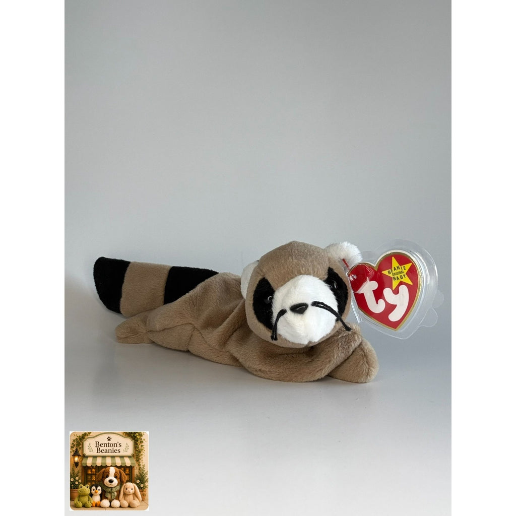 Ringo the Raccoon TY Beanie Baby | Mint Heart & Tush Tag