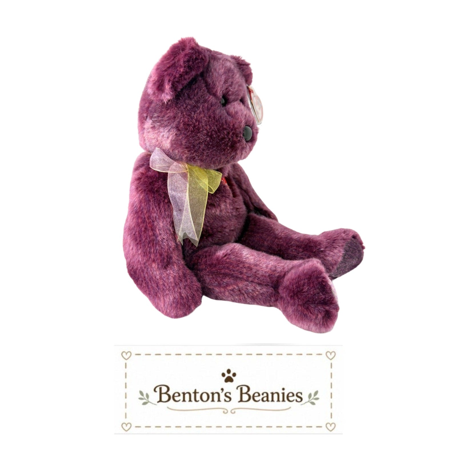2000 Signature Bear TY Beanie Buddies | Mint Heart Tush Tags