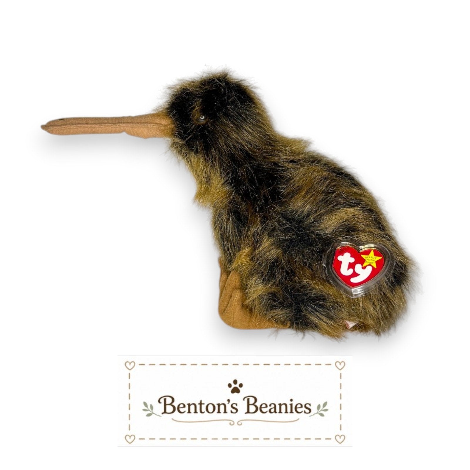 Beak the Kiwi Bird TY Beanie Buddy | Mint Tags