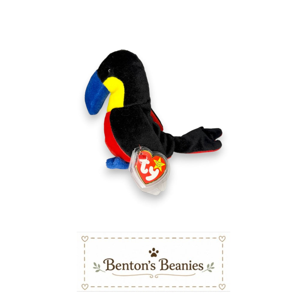Kiwi the Toucan TY Beanie Baby | Mint Heart & Tush Tag