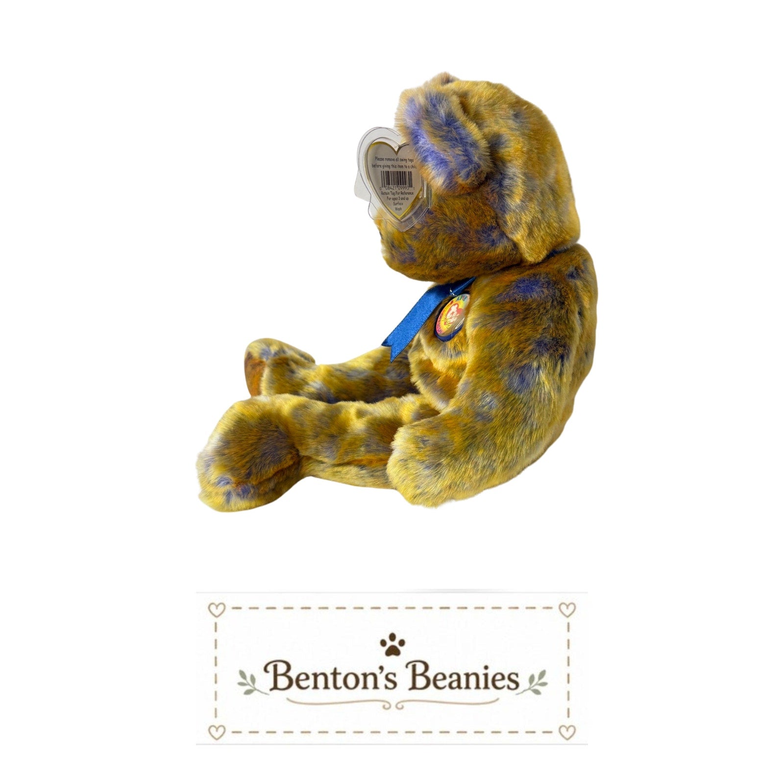 Clubby III Bear TY Beanie Buddies | Mint Heart & Tush Tags