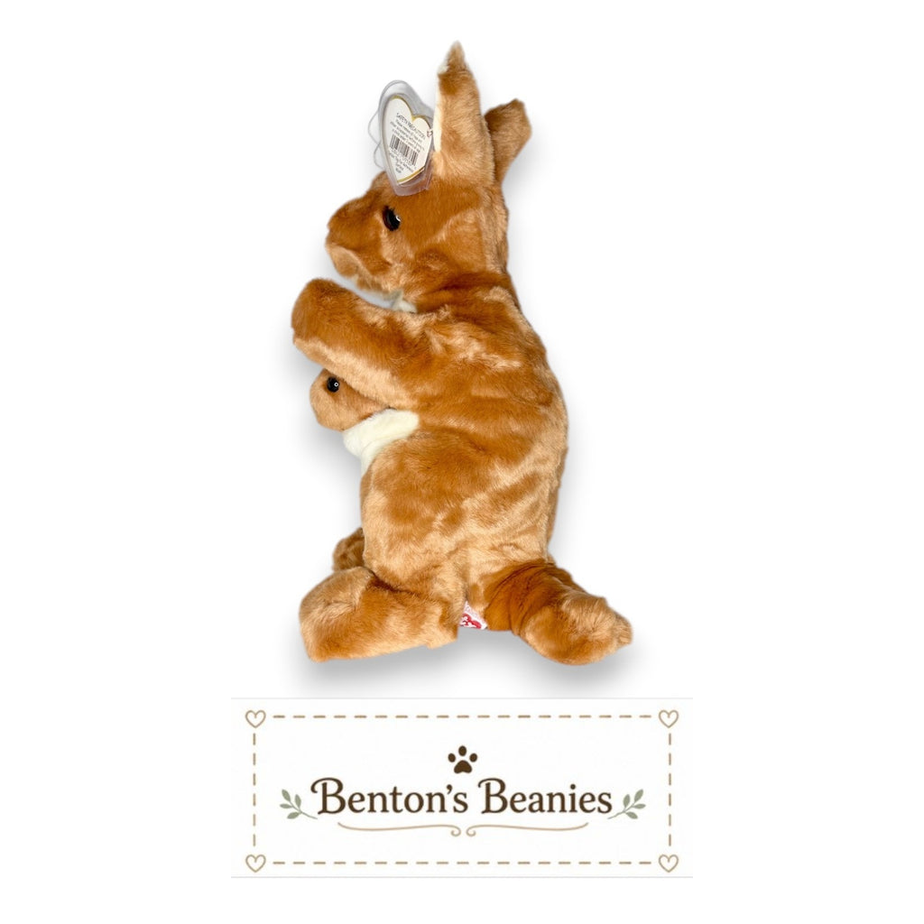 Pouch the Kangaroo TY Beanie Buddies | Mint Heart/Tush Tags