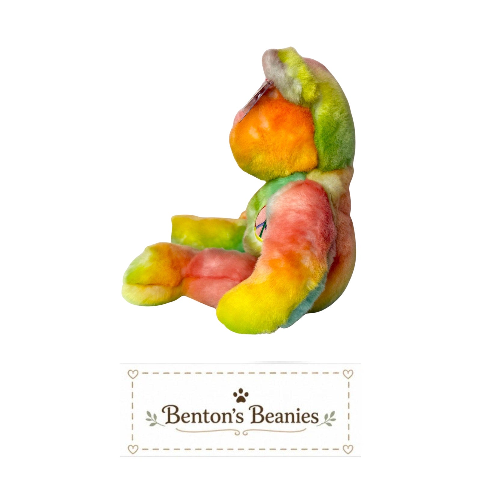 Peace Bear (Dark) TY Beanie Buddies | Mint Heart & Tush Tags