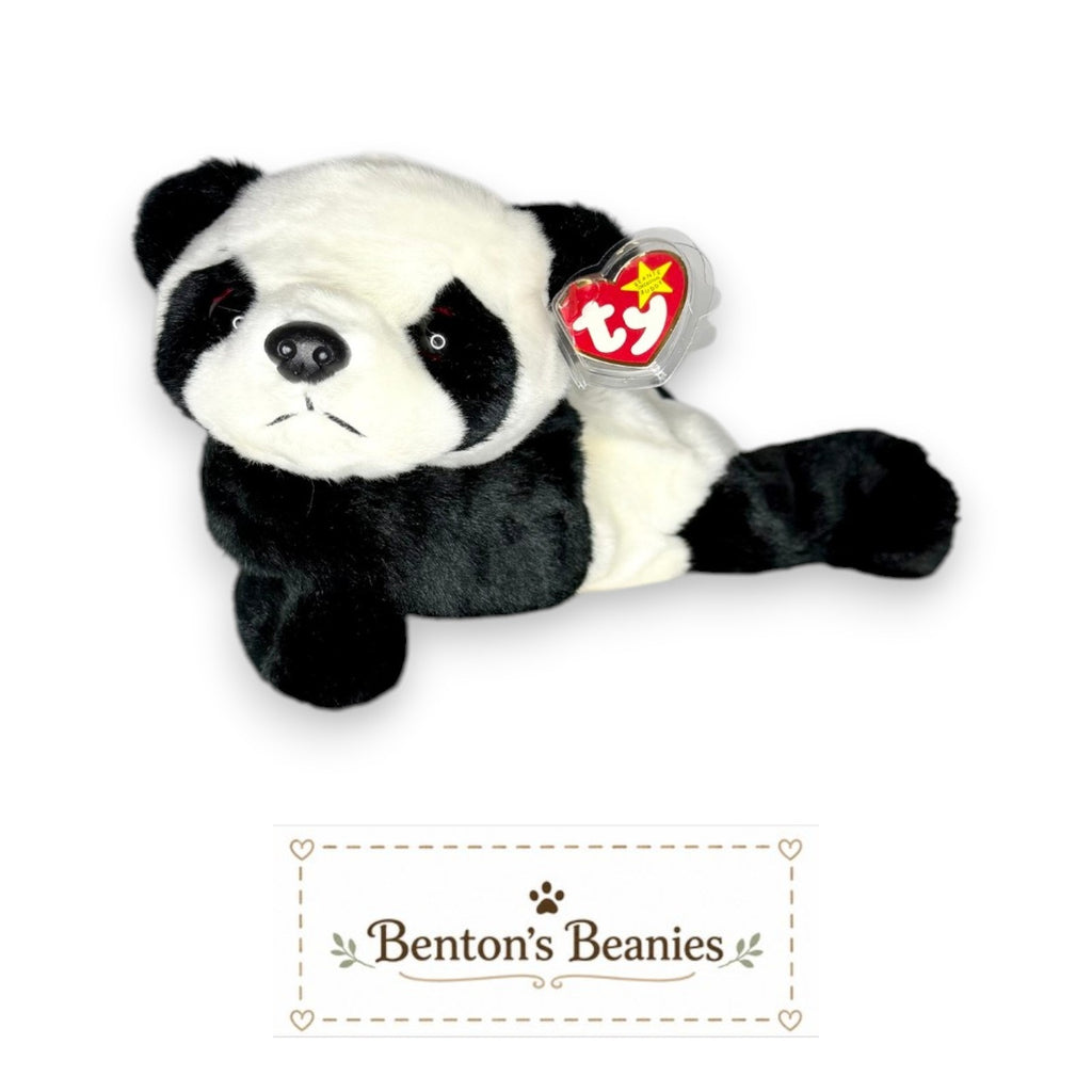 Peking the Panda Bear TY Beanie Buddies | Mint Heart/Tush Tags
