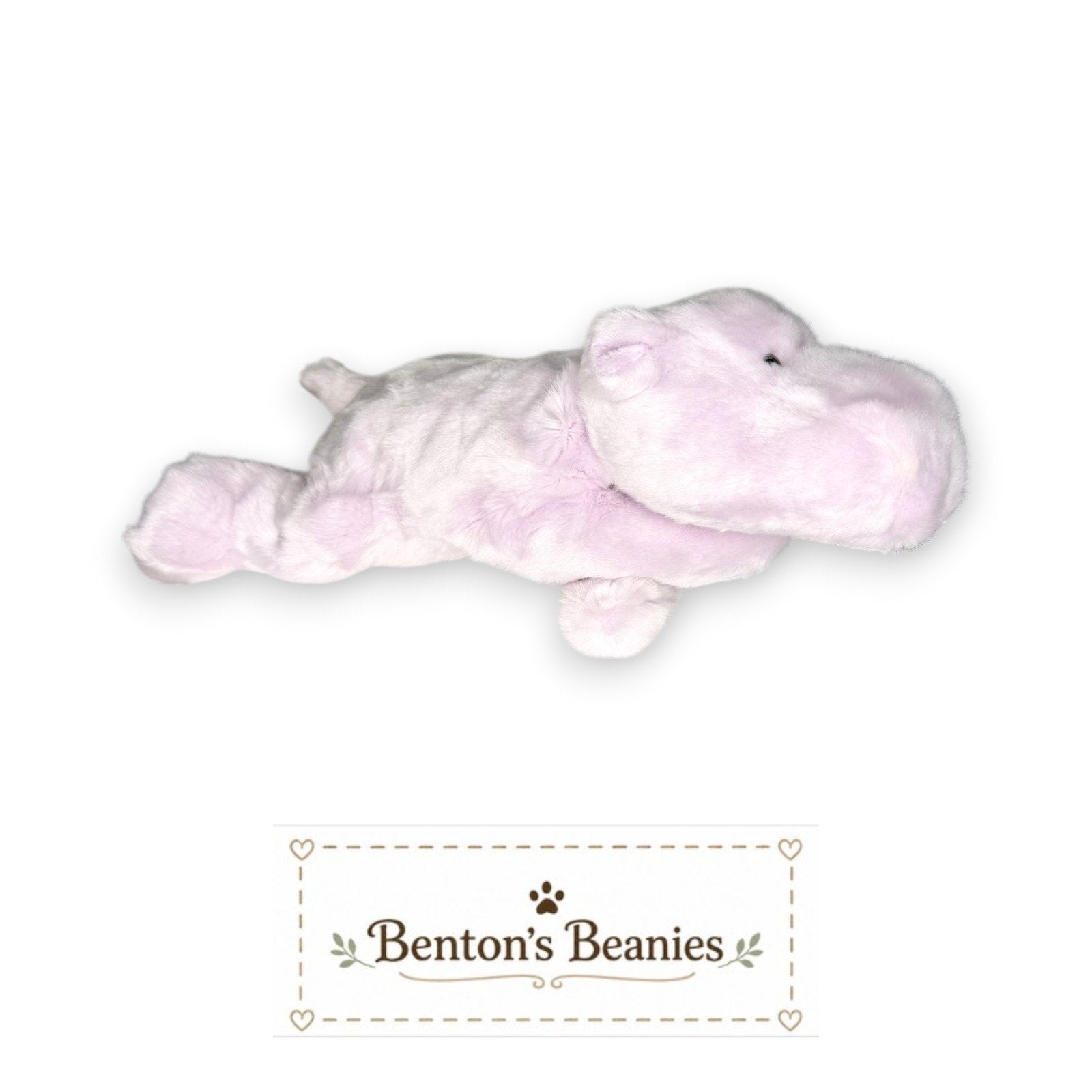 Happy the Hippo TY Beanie Buddies | Mint Heart & Tush Tags