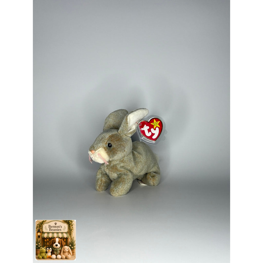 Nibbly the Rabbit TY Beanie Baby | Mint Heart & Tush Tag