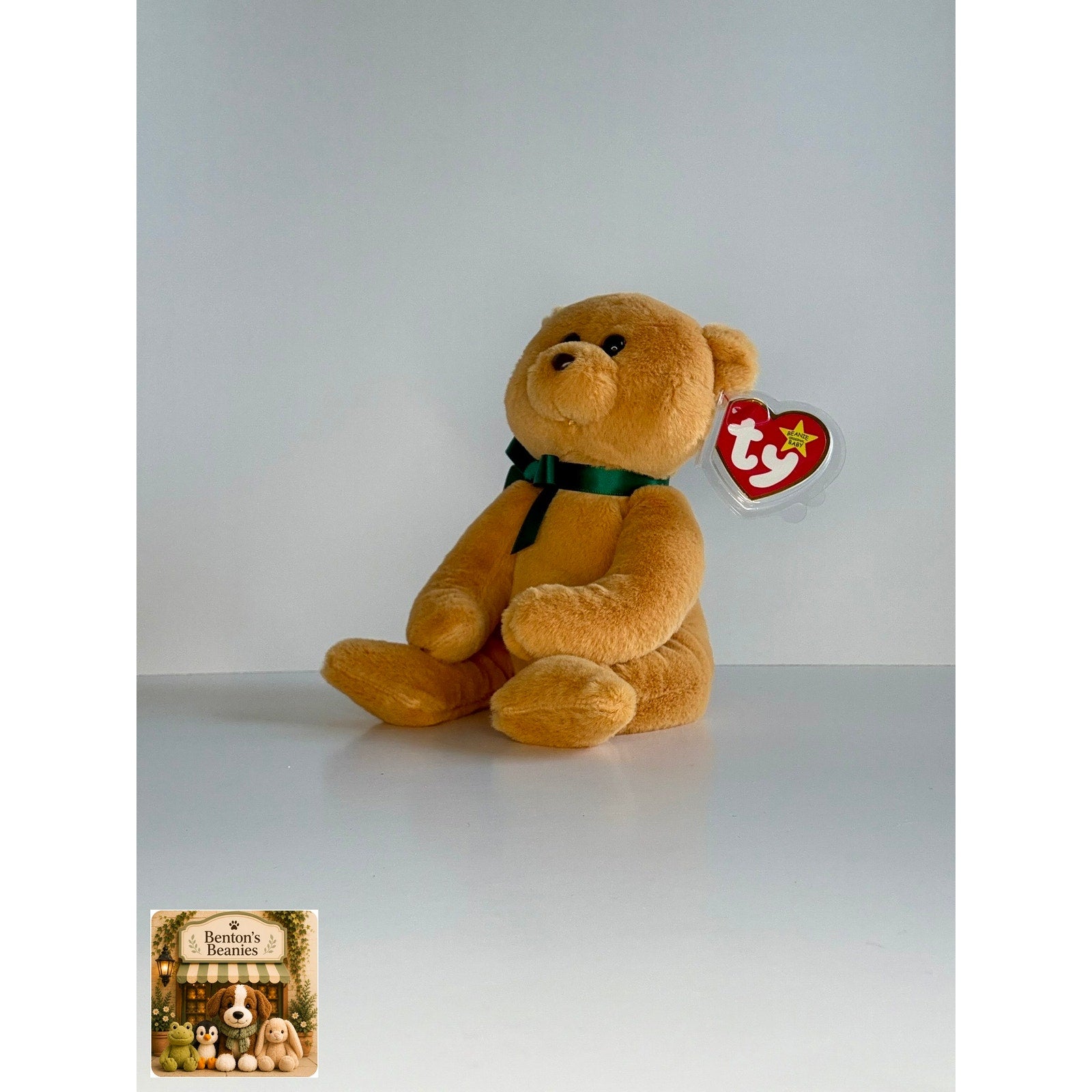 Winston the Bear TY Beanie Baby | Mint Heart/Tush Tag NEW