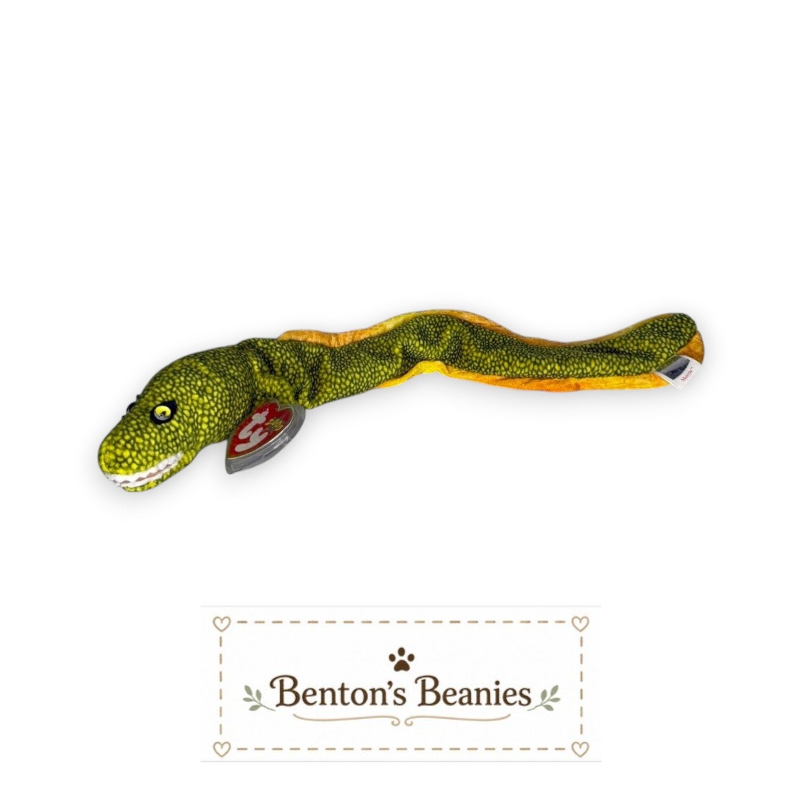 Morrie the Eel TY Beanie Baby | Mint Heart & Tush Tag