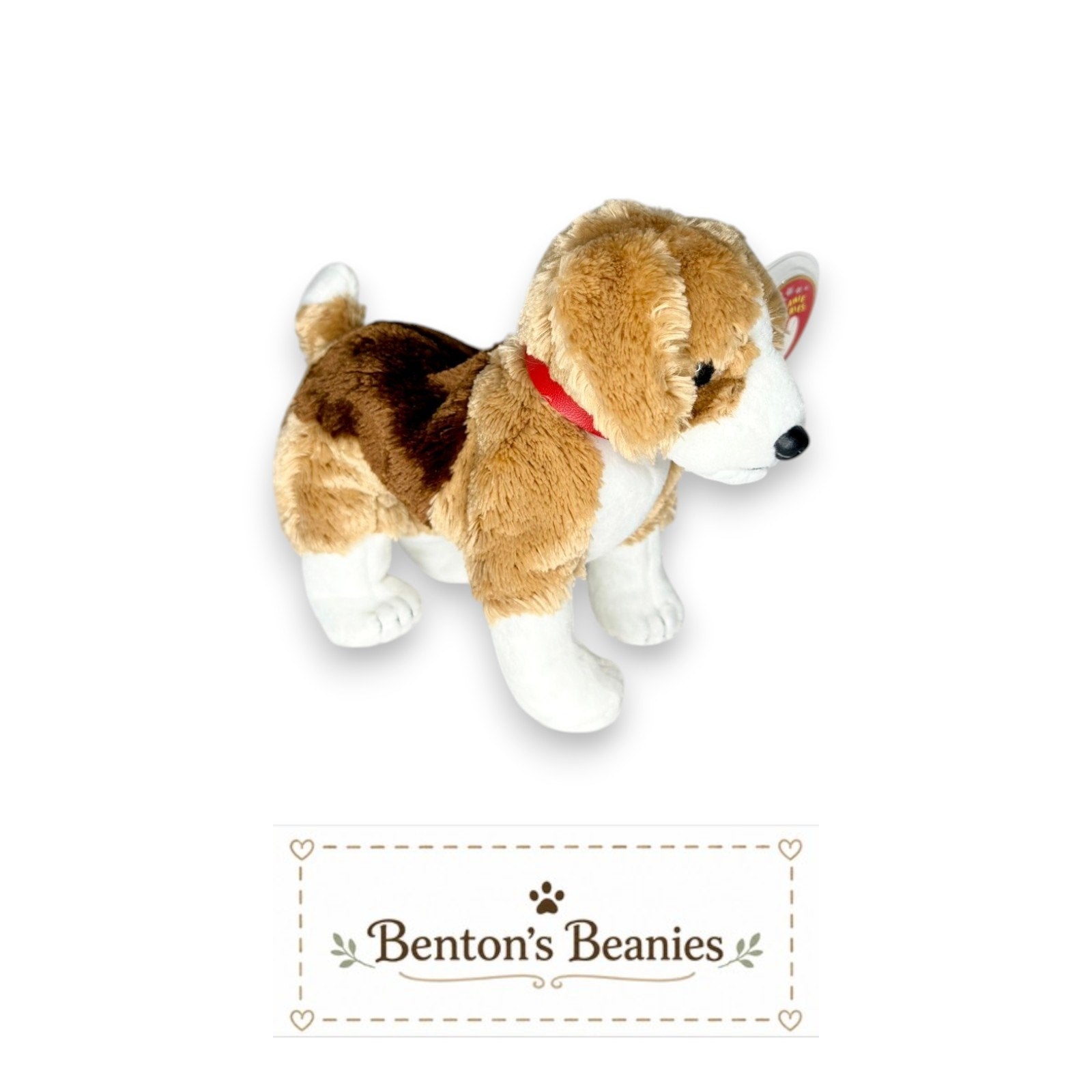 Side-Kick the Dog TY Beanie Baby | Mint Heart & Tush Tag