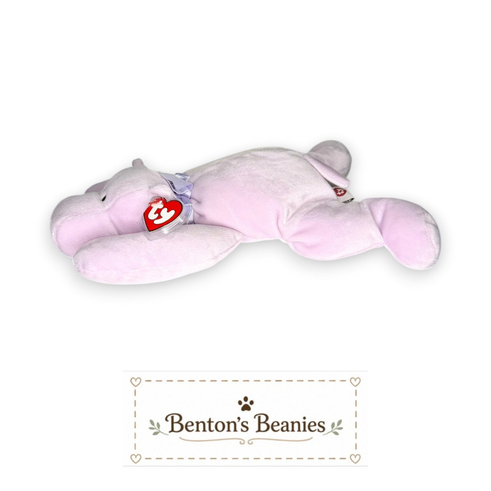 Tubby the Hippo TY Pillow Pal | Mint Heart & Tush Tag