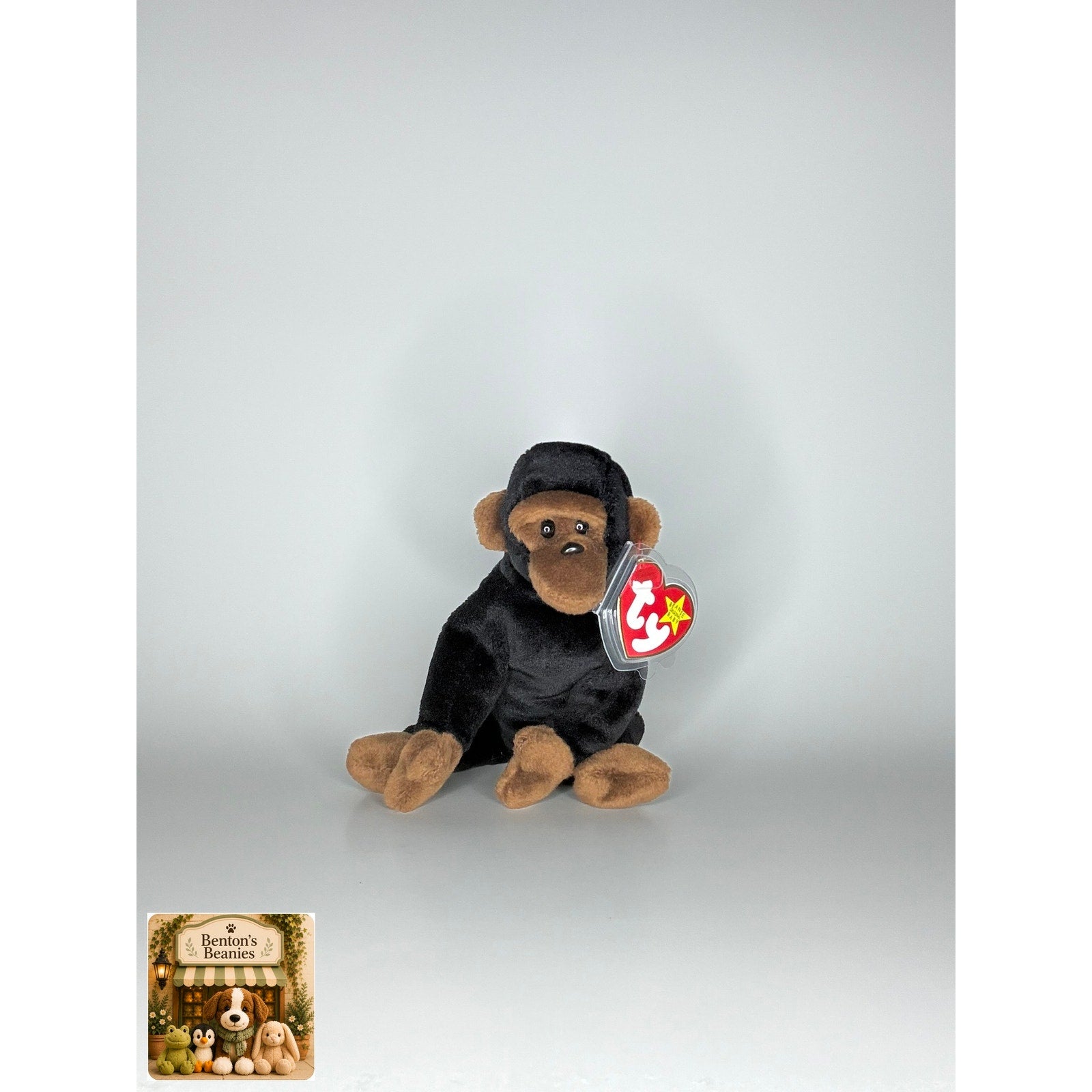 Congo the Gorilla TY Beanie Baby | Mint Heart/Tush Tag
