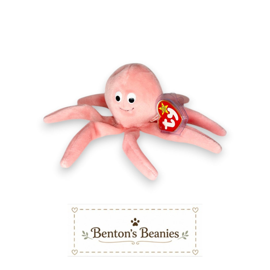 Inky the Octopus TY Beanie Baby | Mint Heart/Tush Tag