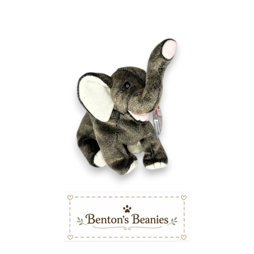 Trumpet the Elephant TY Beanie Baby | Mint Heart & Tush Tag