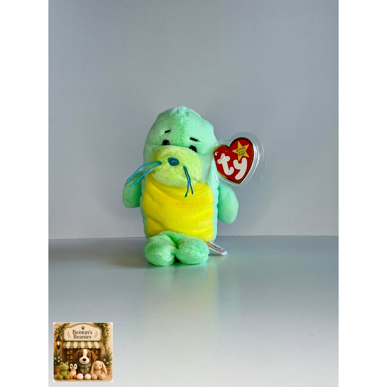 Stanley the Seal TY Beanie Baby | Mint Heart/Tush Tag NEW
