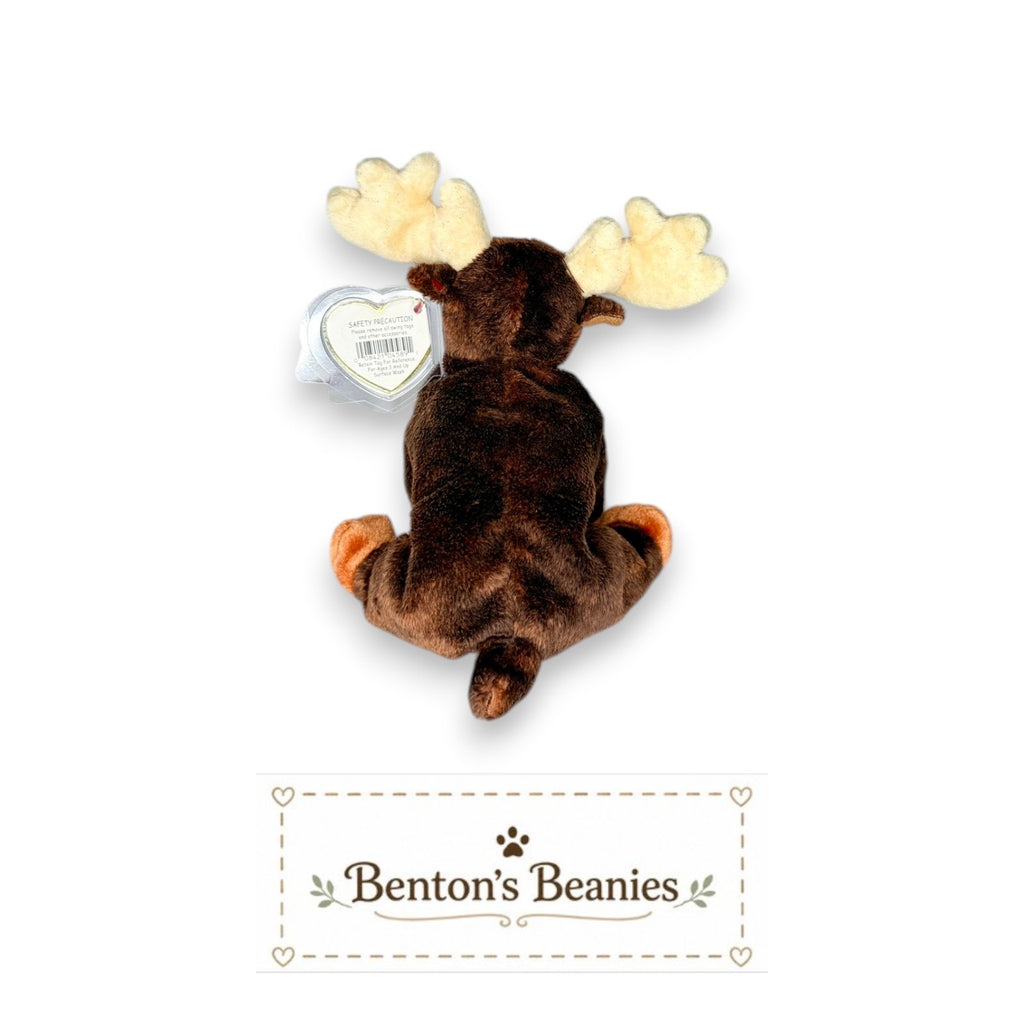 Zeus the Moose TY Beanie Baby | Mint Heart & Tush Tag