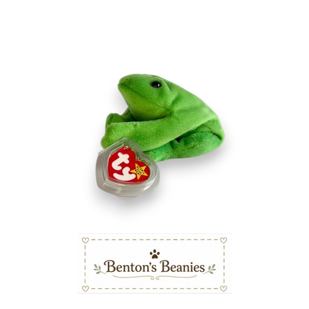 Legs the Frog TY Beanie Baby | Mint Heart & Tush Tag
