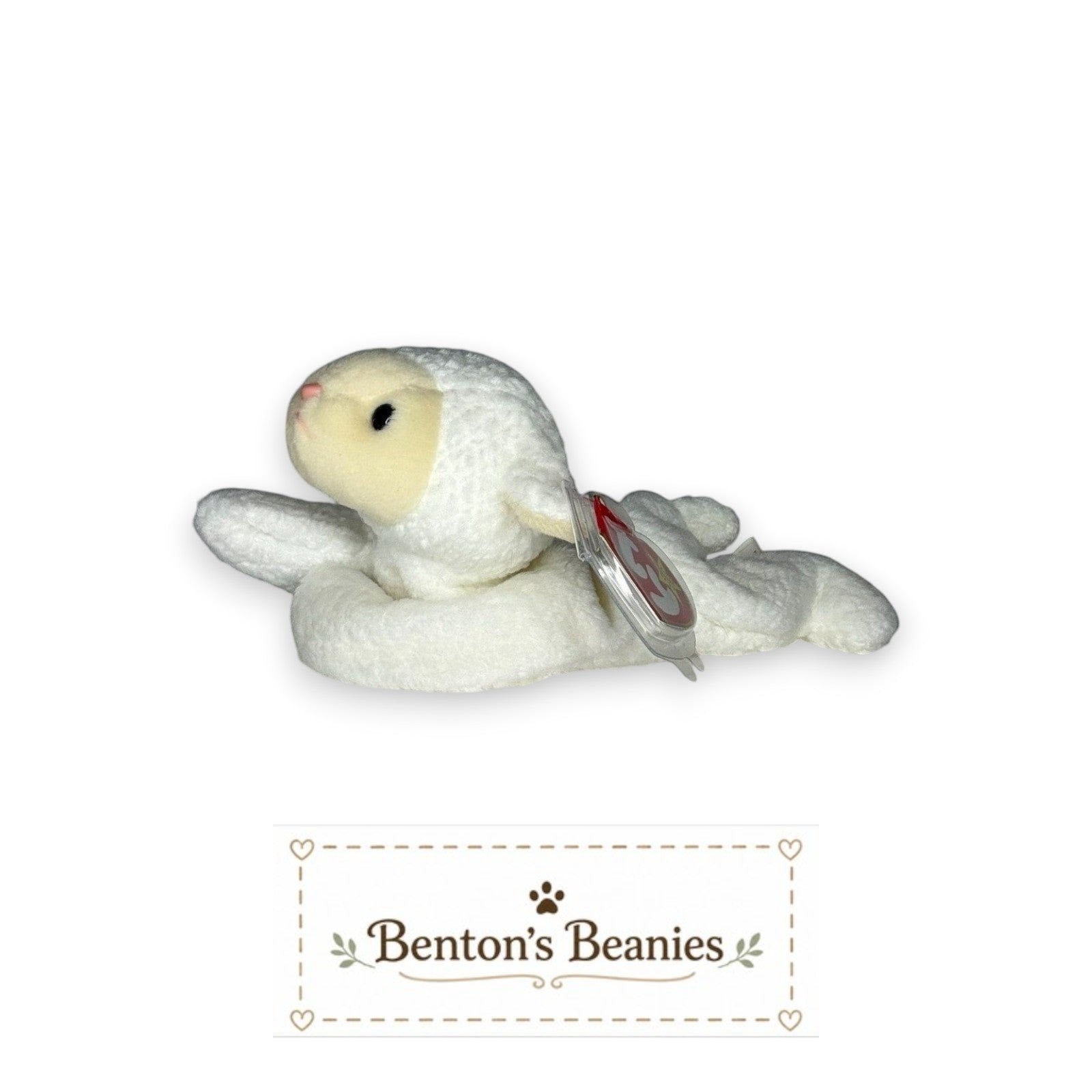Fleece the Lamb TY Beanie Baby | Mint Heart & Tush Tag