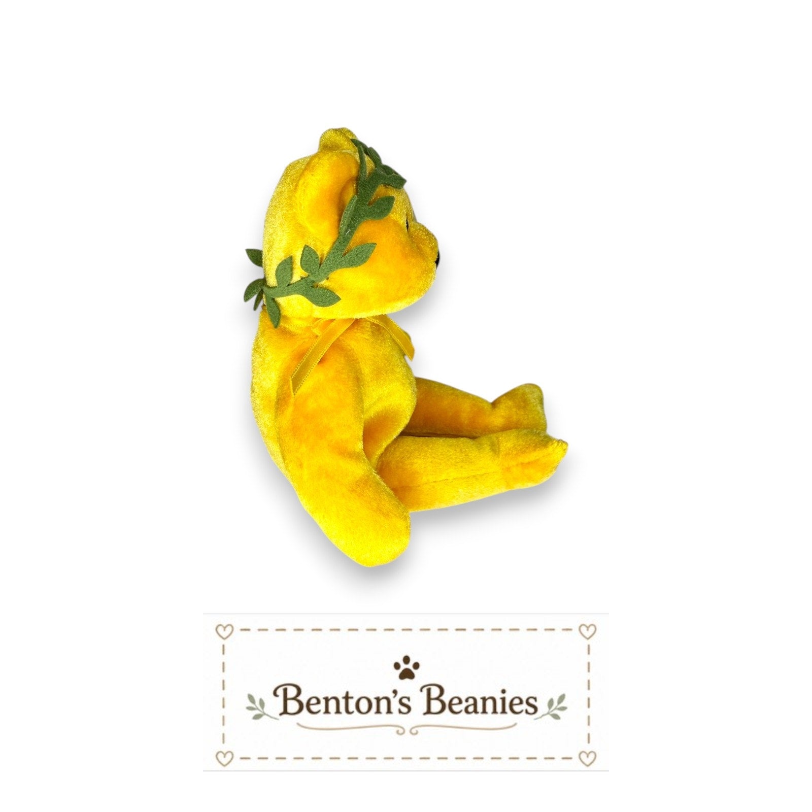 Victory the Bear TY Beanie Baby | Mint Heart & Tush Tag