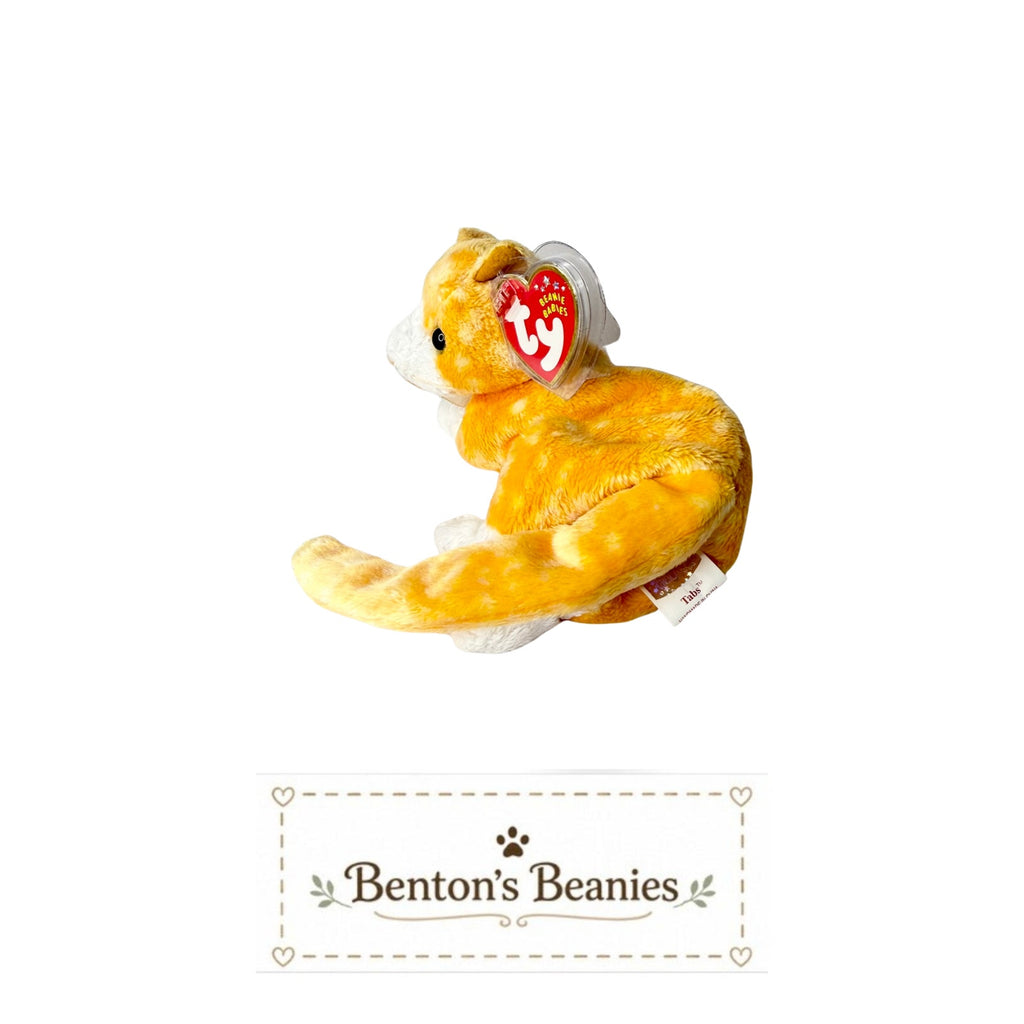 Tabs the Cat TY Beanie Baby | Mint Heart Tush Tag