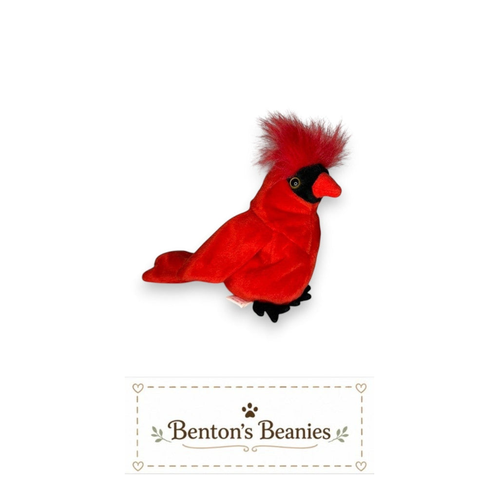 Mac the Cardinal TY Beanie Baby | Mint Heart & Tush Tag