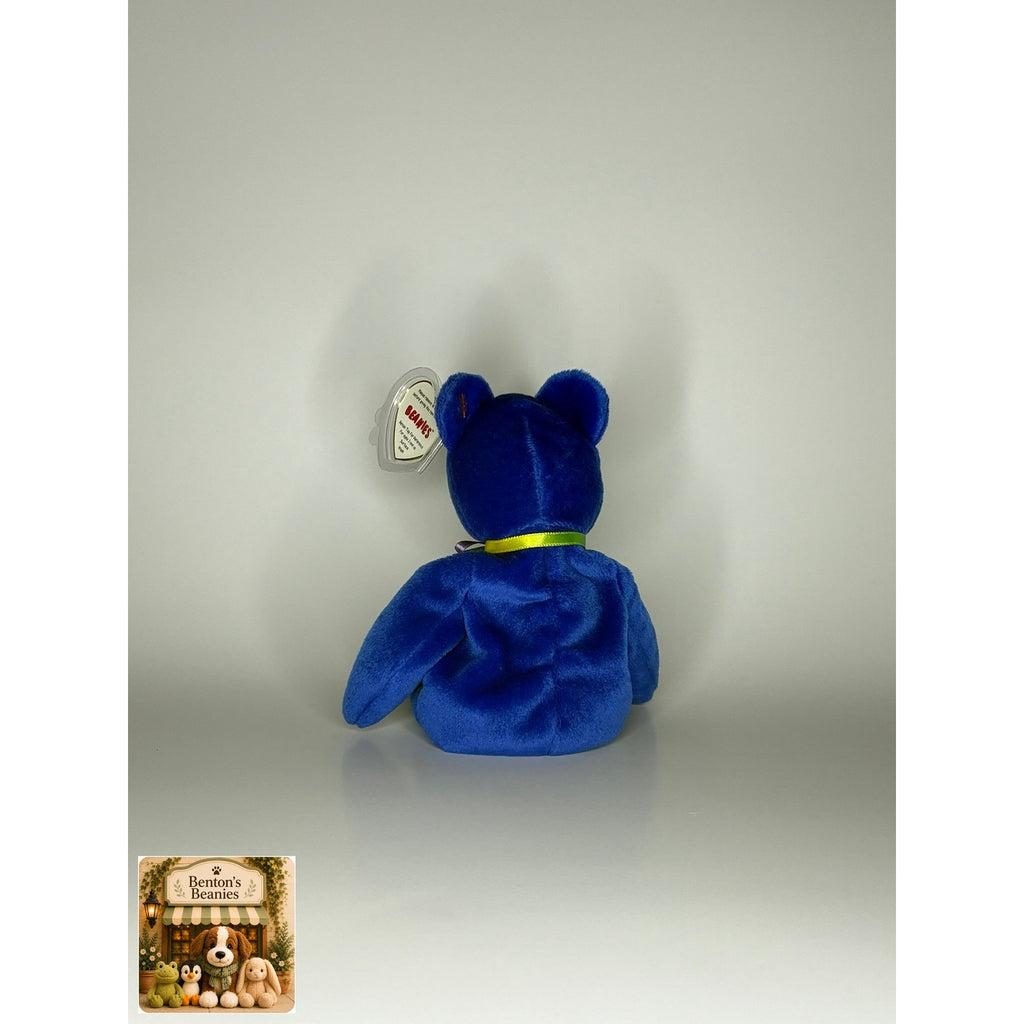 Clubby the Bear TY Beanie Baby | Mint Heart/Tush Tag