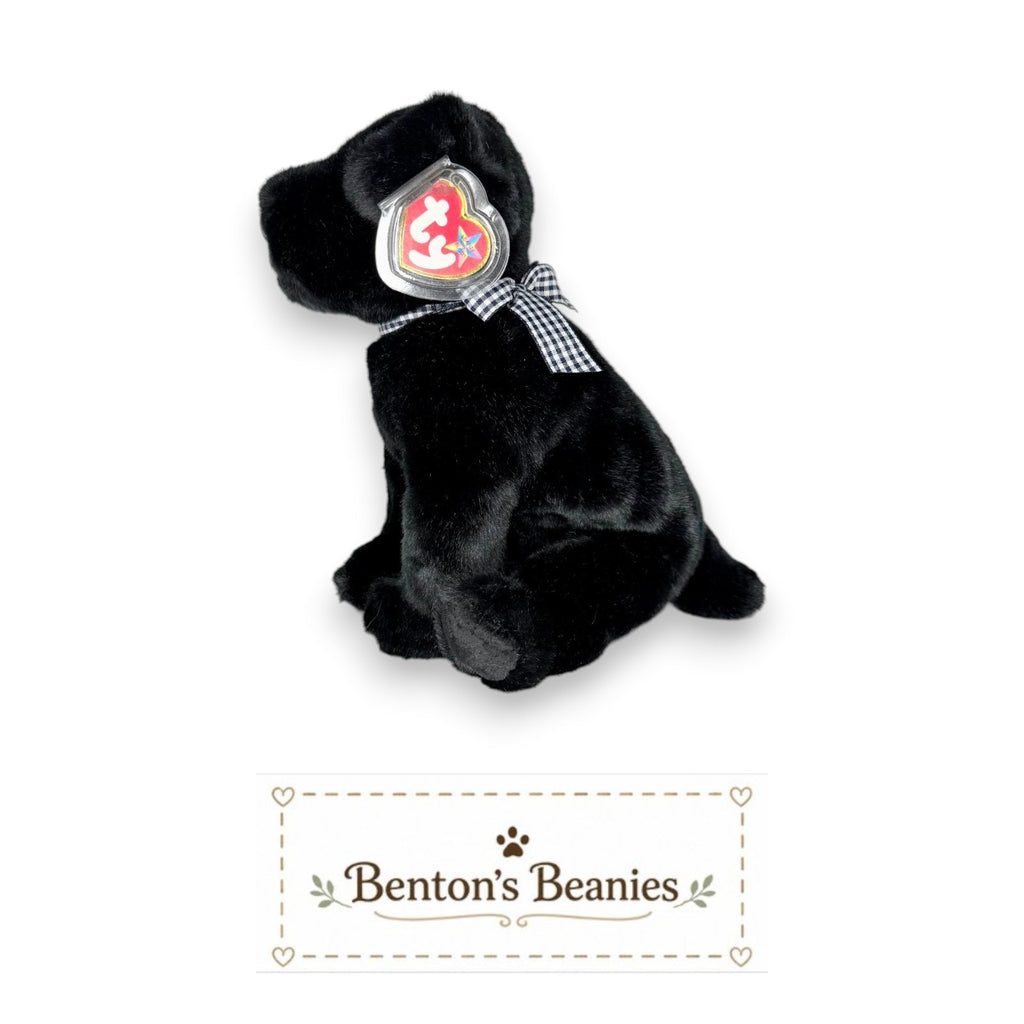 Luke the Black Lab TY Beanie Buddies | Mint Heart/Tush Tags
